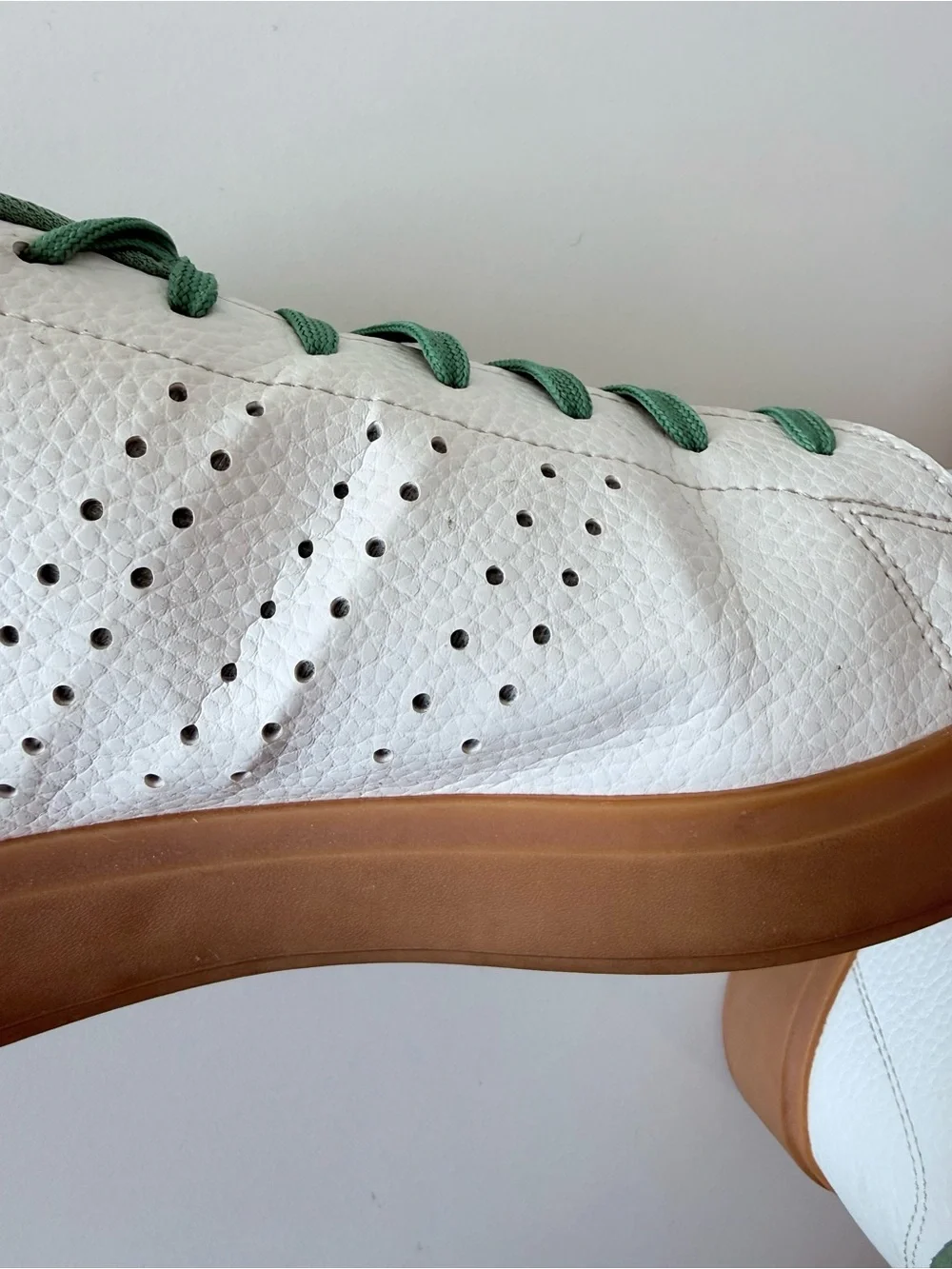 adidas Advantage 2.0 White Preloved Green Gum Sole Sneakers Men 14 IG9172